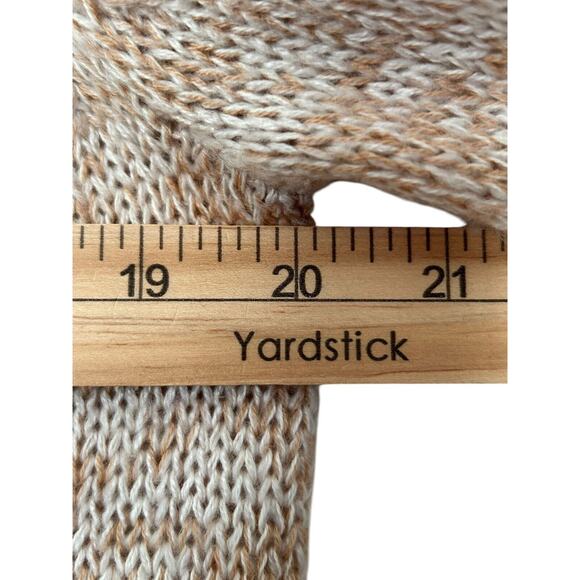 Vero Moda Fuzzy V Neck Cardigan Women M Beige Button Up Cropped Sweater Casual - Picture 8 of 10